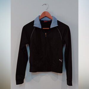 Puma Men's Sports Lifestyle Zip Jacket Black Blue XS